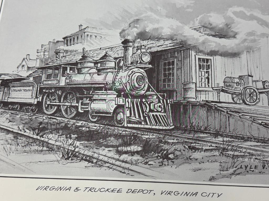 LYLE V. BALL PROLIFIC RENO, NV ARTIST VIRGINIA & TRUCK RAILROAD FOLIO LIMITED EDITION - 5