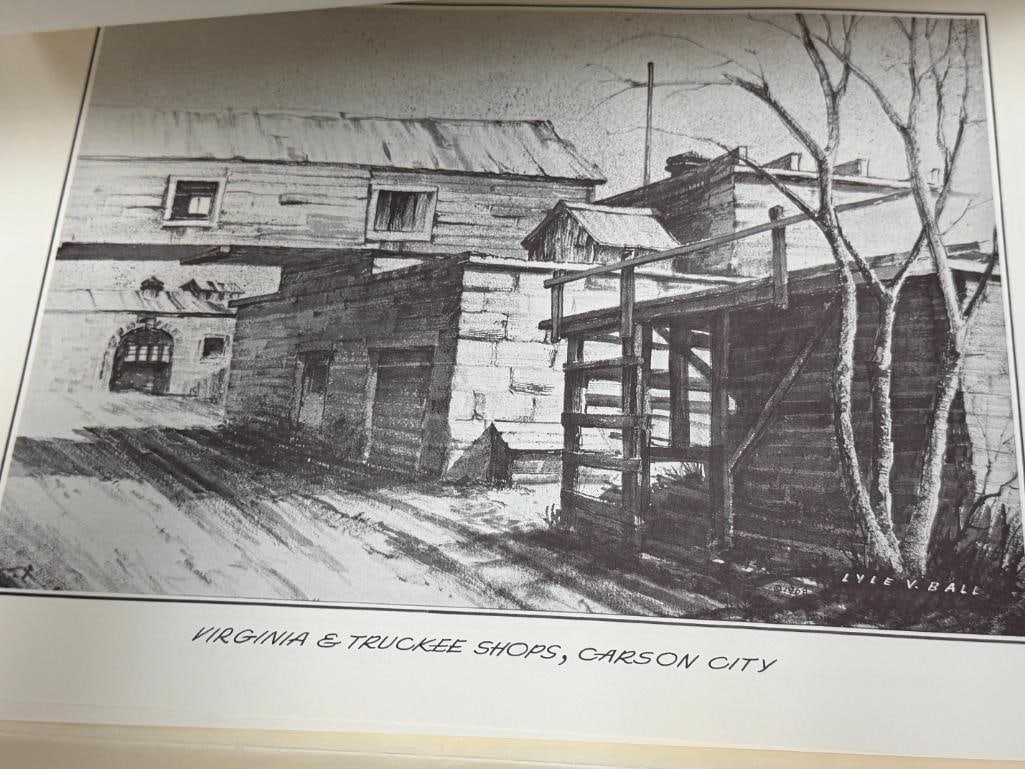 LYLE V. BALL PROLIFIC RENO, NV ARTIST VIRGINIA & TRUCK RAILROAD FOLIO LIMITED EDITION - 6