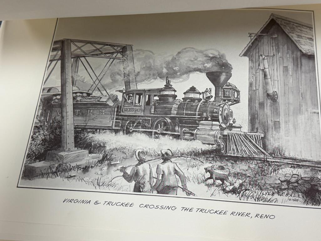 LYLE V. BALL PROLIFIC RENO, NV ARTIST VIRGINIA & TRUCK RAILROAD FOLIO LIMITED EDITION - 7