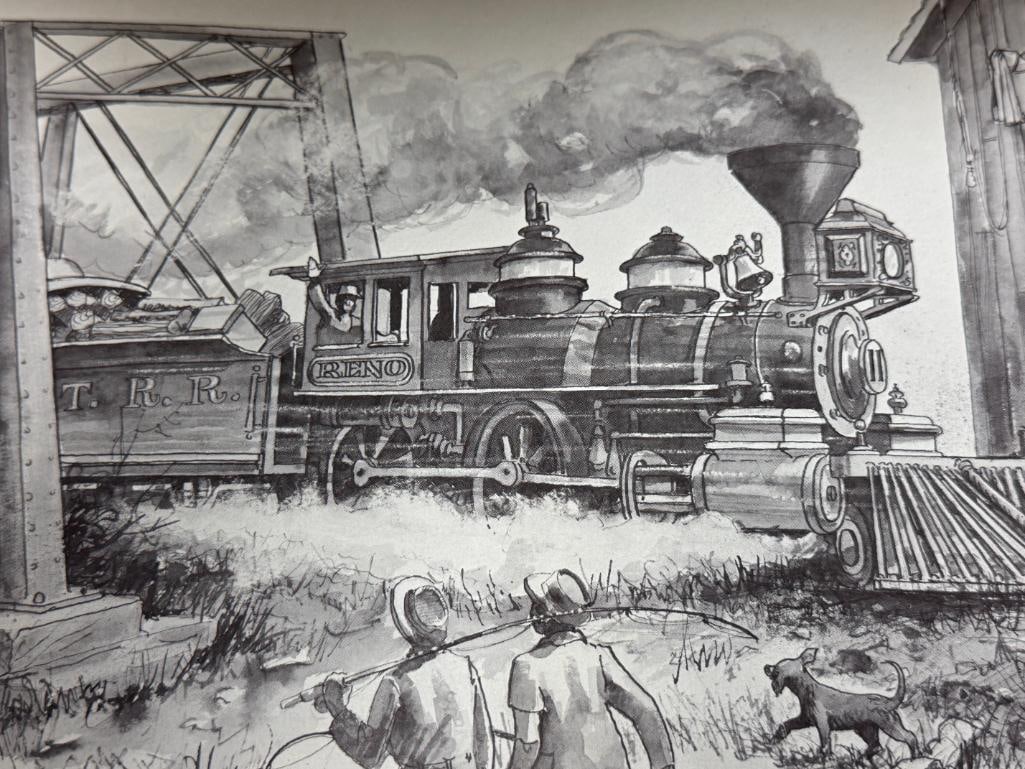 LYLE V. BALL PROLIFIC RENO, NV ARTIST VIRGINIA & TRUCK RAILROAD FOLIO LIMITED EDITION - 8