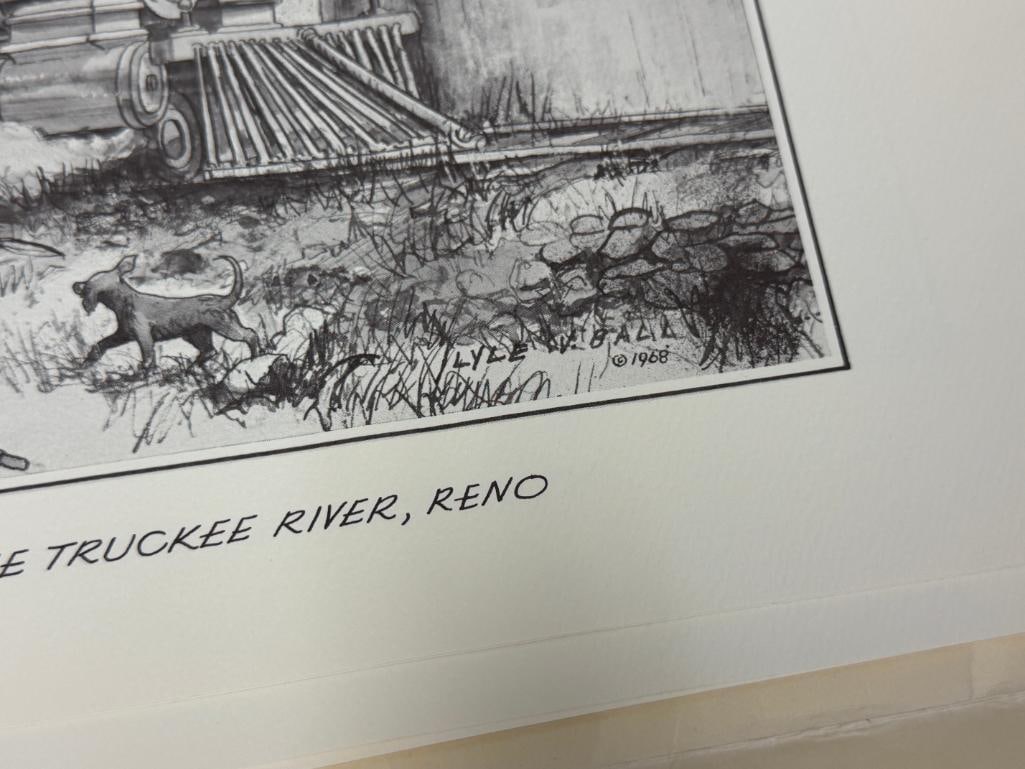 LYLE V. BALL PROLIFIC RENO, NV ARTIST VIRGINIA & TRUCK RAILROAD FOLIO LIMITED EDITION - 9
