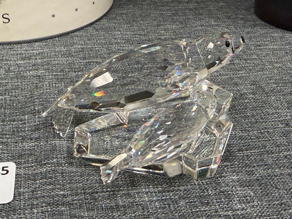 SWAROVSKI CRYSTAL SCS ANNUAL FIGURINE SAVE ME THE SEALS 1991 DESIGNED BY MICHAEL STAMY - 2