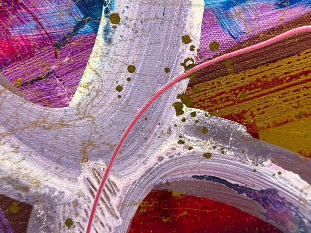 PATRICK MCNURNEY MIXED MEDIA ORIGINAL PAINTING ON CANVAS ABSTRACT - 4