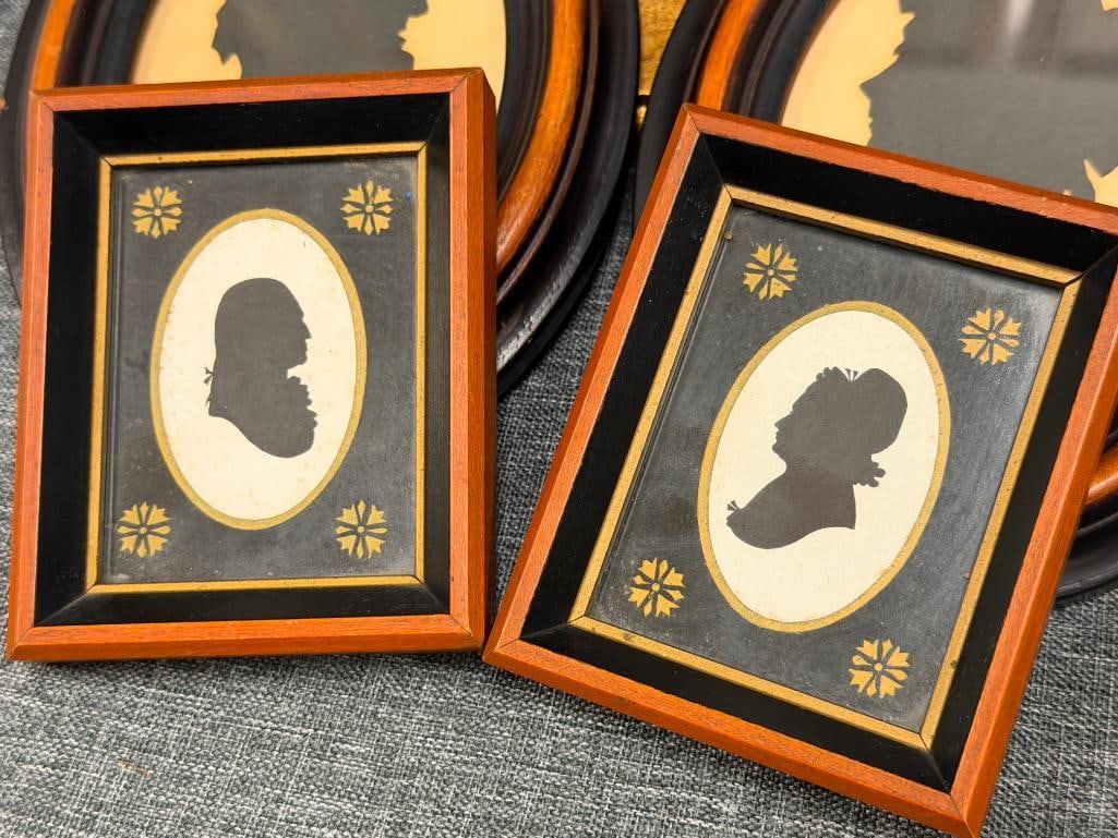 ANTIQUE / VINTAGE HAND CUT SILHOUETTES VICTORIAN / COLONIAL MEN AND WOMAN - 4