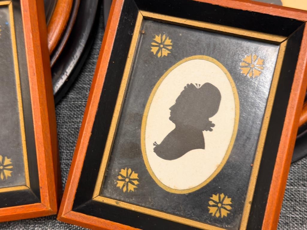 ANTIQUE / VINTAGE HAND CUT SILHOUETTES VICTORIAN / COLONIAL MEN AND WOMAN - 5