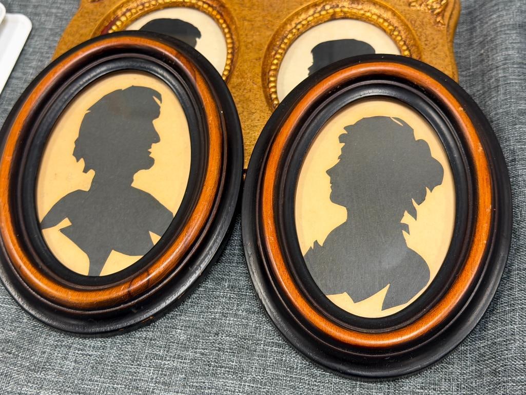 ANTIQUE / VINTAGE HAND CUT SILHOUETTES VICTORIAN / COLONIAL MEN AND WOMAN - 6