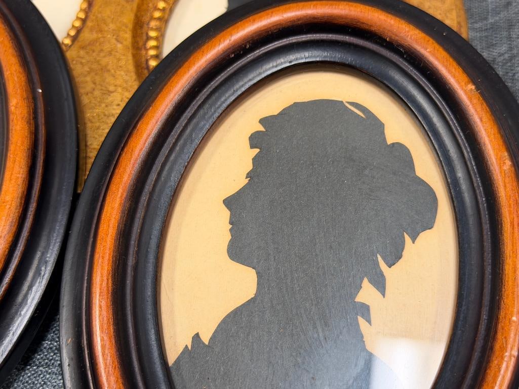 ANTIQUE / VINTAGE HAND CUT SILHOUETTES VICTORIAN / COLONIAL MEN AND WOMAN - 7