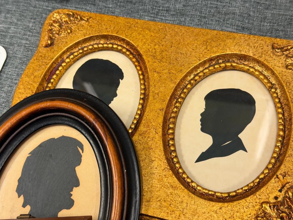 ANTIQUE / VINTAGE HAND CUT SILHOUETTES VICTORIAN / COLONIAL MEN AND WOMAN - 8
