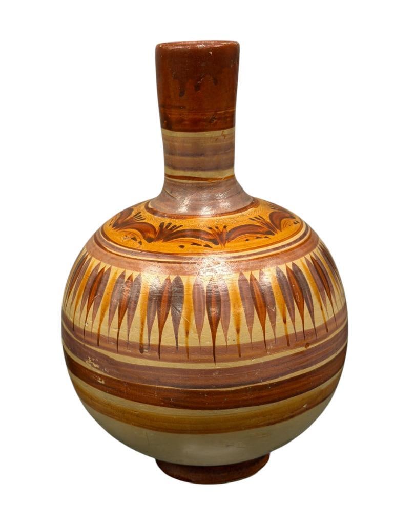 20TH CENTURY HAND-PIANTED POTTERY CLAY WATER JUG MEXICAN FOLK ART POTTERY (1 of 6)