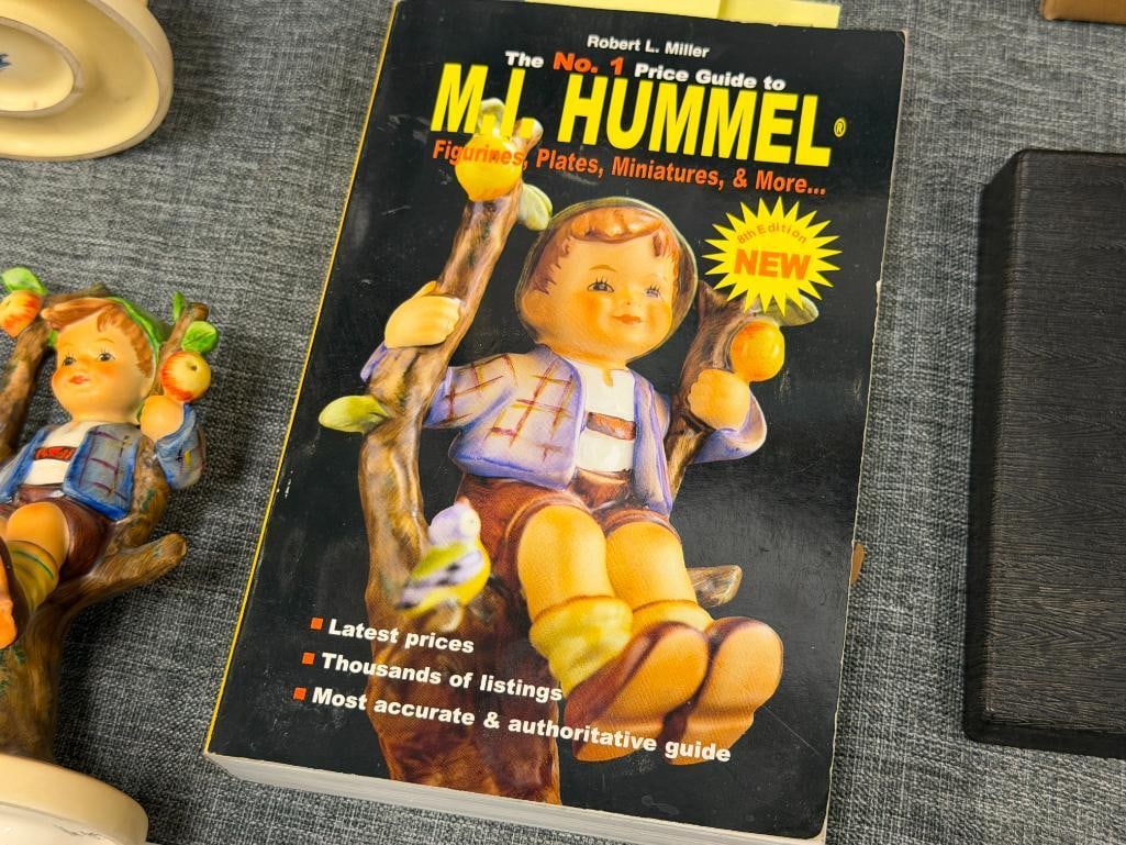 GOEBEL HUMMEL FIGURINES APPLE TREE BOY #142/I TMK 6 AND FARM BOY NO. 66 TMK 2 - 12