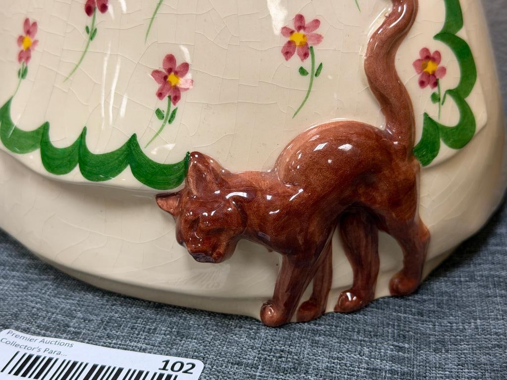 MID-CENTURY CERAMIC FIGURAL COOKIE JAR - 4