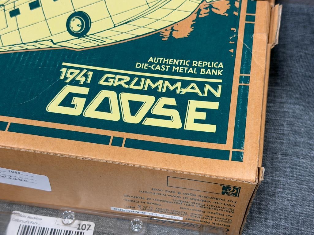 ERTL COLLECTIBLES AUTHENTIC REPLICA 1941 GRUMMAN GOOSE DIE-CAST METAL COIN BANK - 8