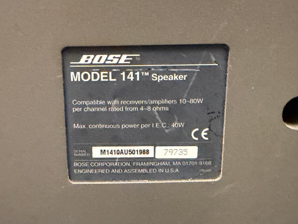 PAIR OF BOSE MODEL 141 COMPACT BOOKCASE SPEAKERS CIRCA 1980'S - 2000'S - 5