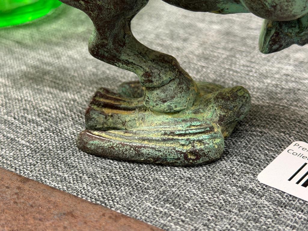 VINTAGE CAST METAL FLYING HORSE OF GANSU ICONIC CHINESE HAN DYNASTY SCULPTURE - 6