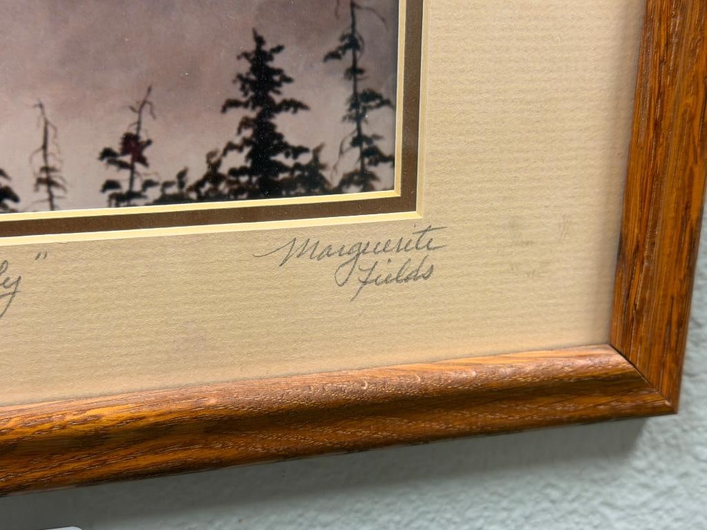 MARGUERITE FIELDS NATIVE AMERICAN AND NATURE ARTIST PROOF PRINT TITLED WHERE EAGLES FLY - 7