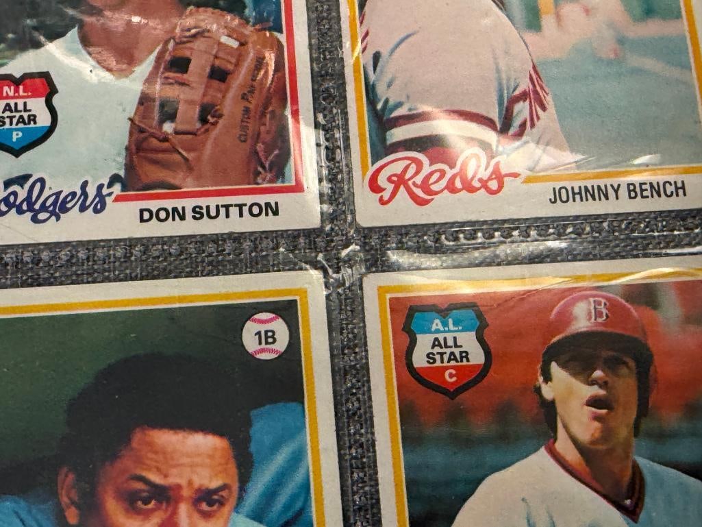 1978 TOPPS BASEBALL HALL OF FAMERS TONY PEREZ, TOMMY JOHN, REGGIE JACKSON, CARLTON FISK - 6