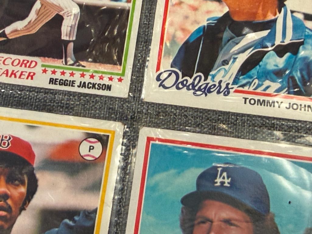 1978 TOPPS BASEBALL HALL OF FAMERS TONY PEREZ, TOMMY JOHN, REGGIE JACKSON, CARLTON FISK - 7