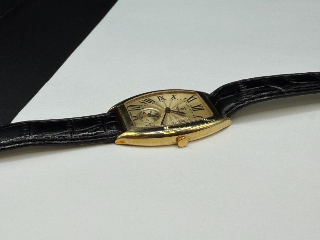 VICENCE 14K YELLOW GOLD CASE TONNEAU WOMEN'S WRISTWATCH - 5