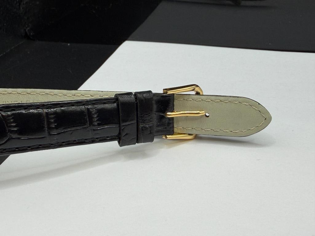 VICENCE 14K YELLOW GOLD CASE TONNEAU WOMEN'S WRISTWATCH - 8