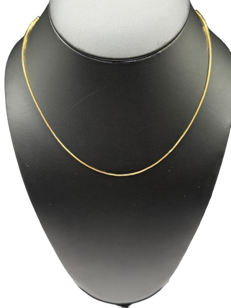 ITALIAN 14K YELLOW GOLD BOX CHAIN NECKLACE (1 of 4)