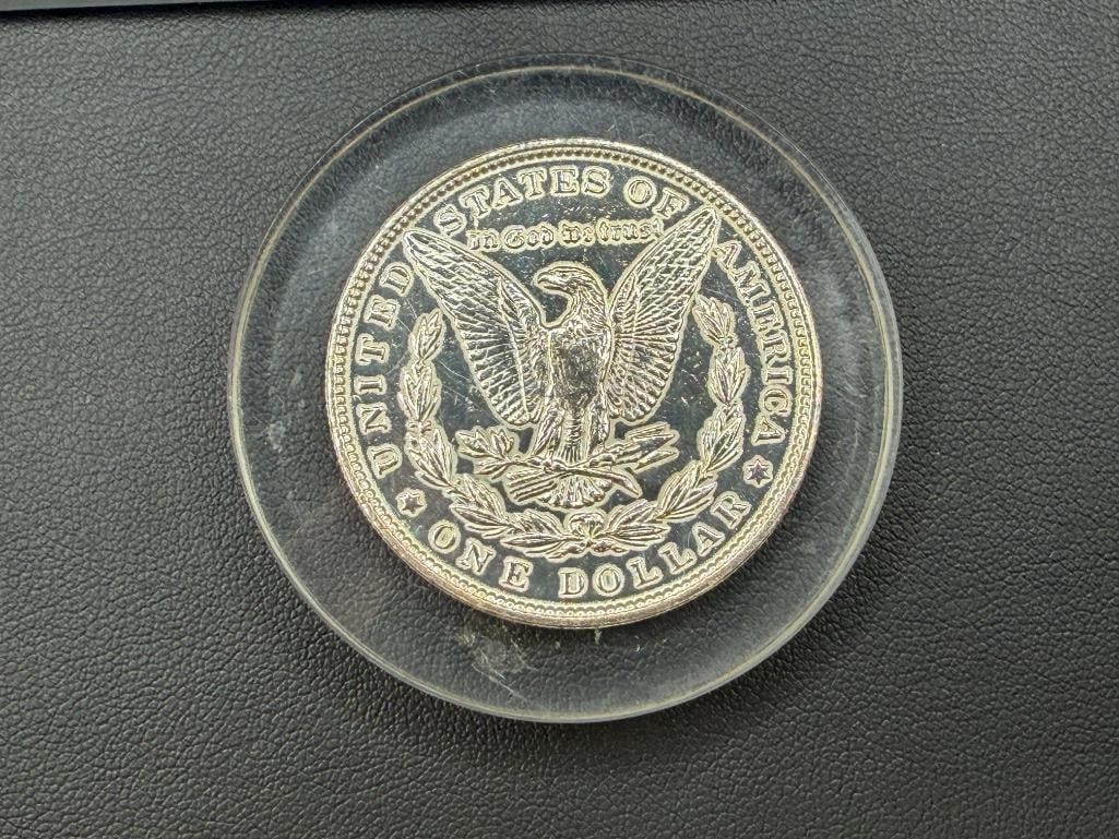 1896 U.S. MORGAN SILVER DOLLAR IN LUCITE - 4