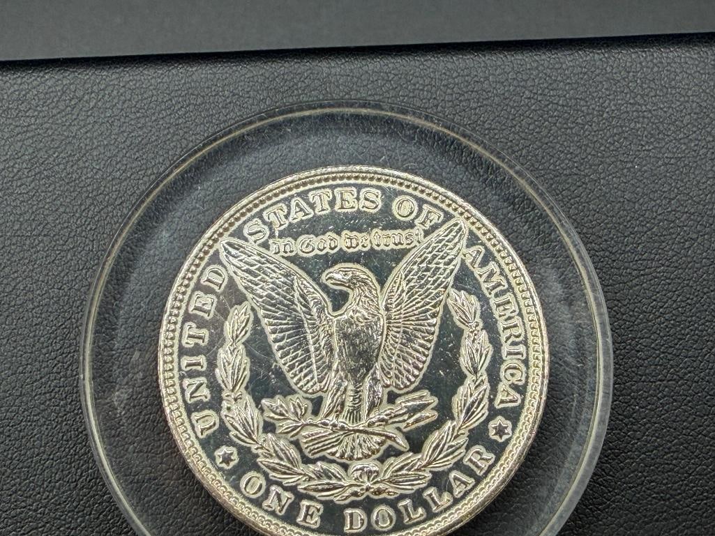 1896 U.S. MORGAN SILVER DOLLAR IN LUCITE - 5