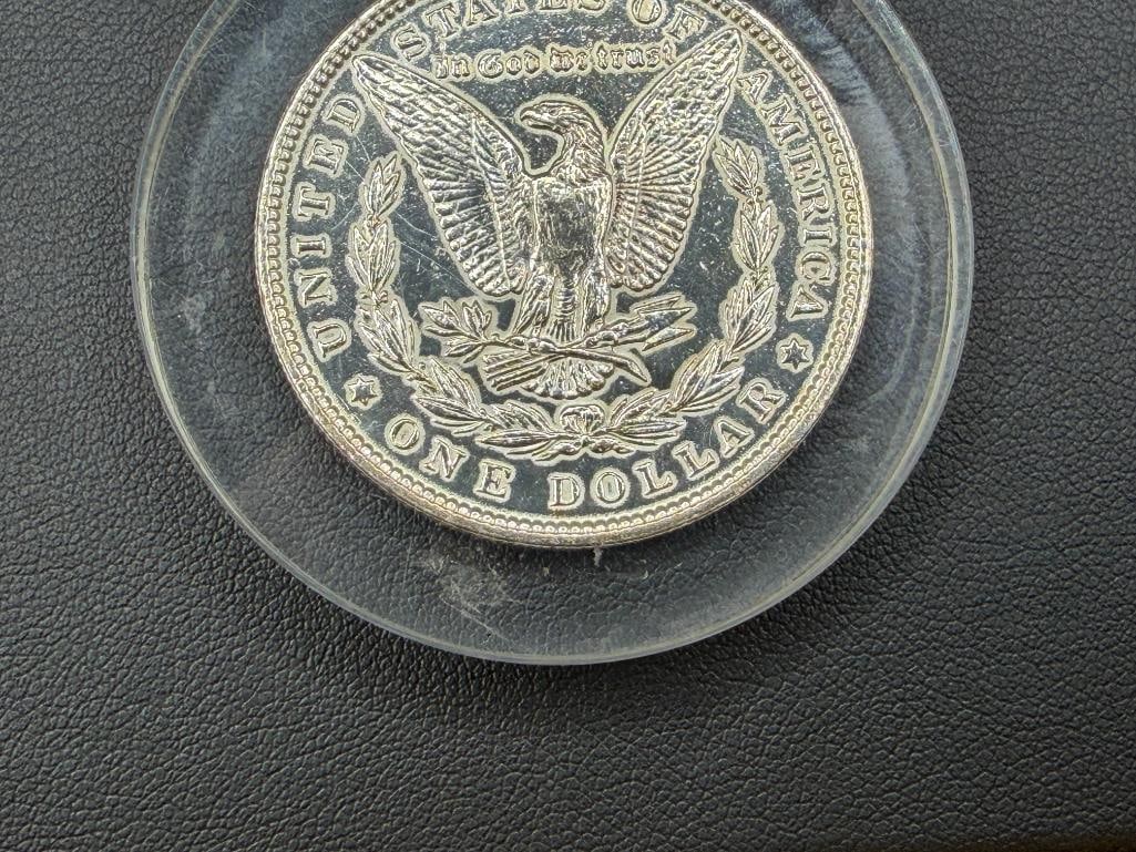 1896 U.S. MORGAN SILVER DOLLAR IN LUCITE - 6