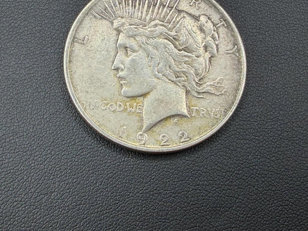 1922 U.S. PEACE SILVER DOLLAR - 3
