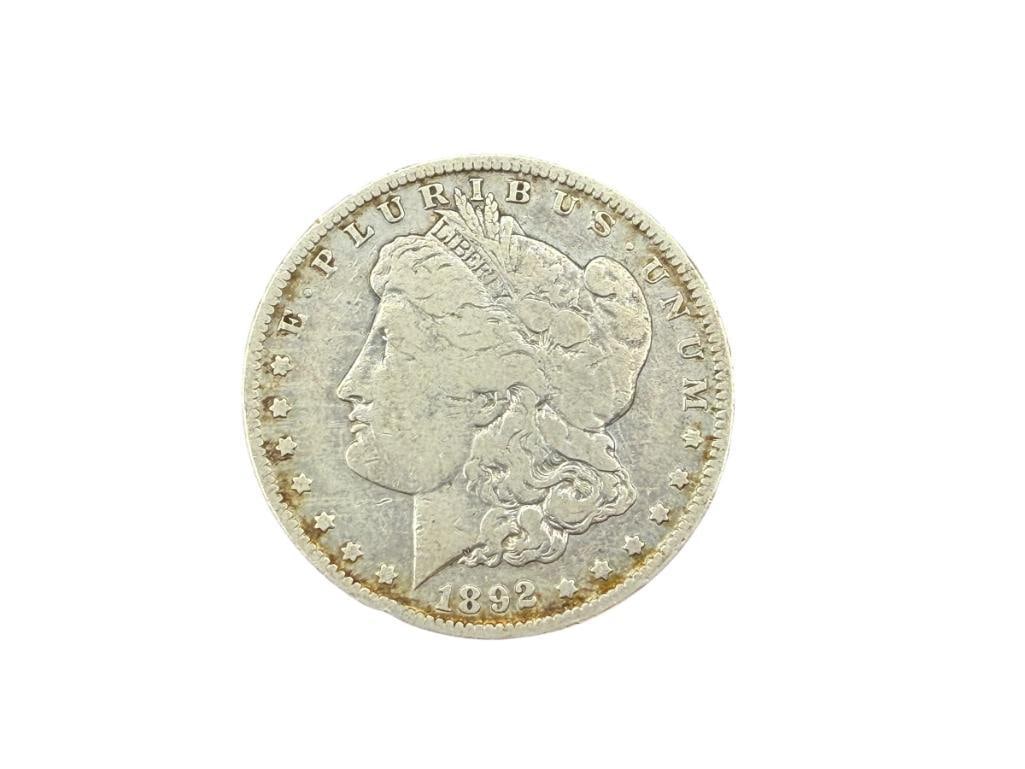 1892-O U.S. MORGAN SILVER DOLLAR: 90% SILVER