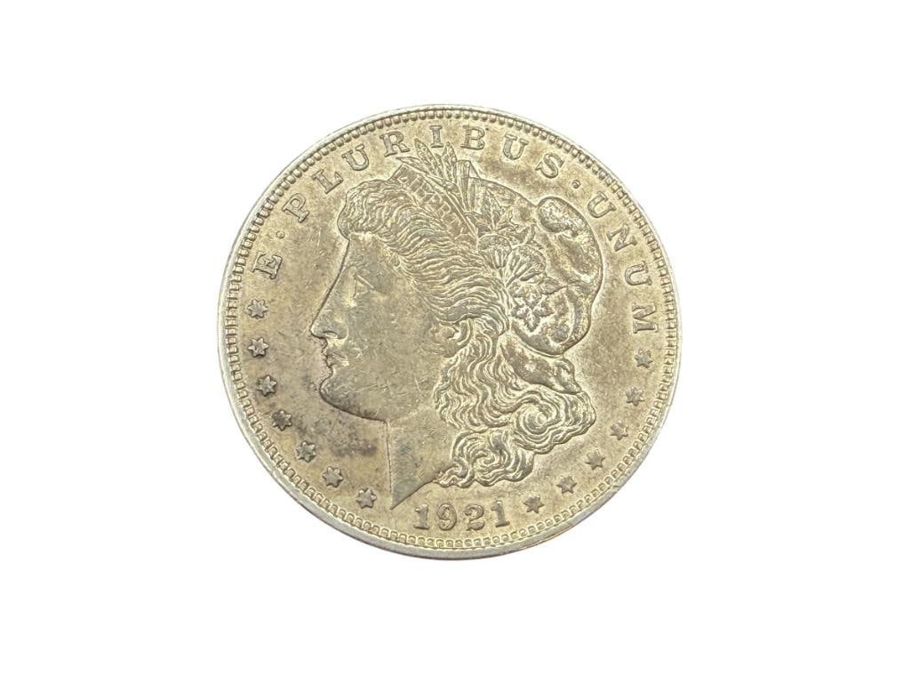 1921 U.S. MORGAN SILVER DOLLAR: 90% SILVER