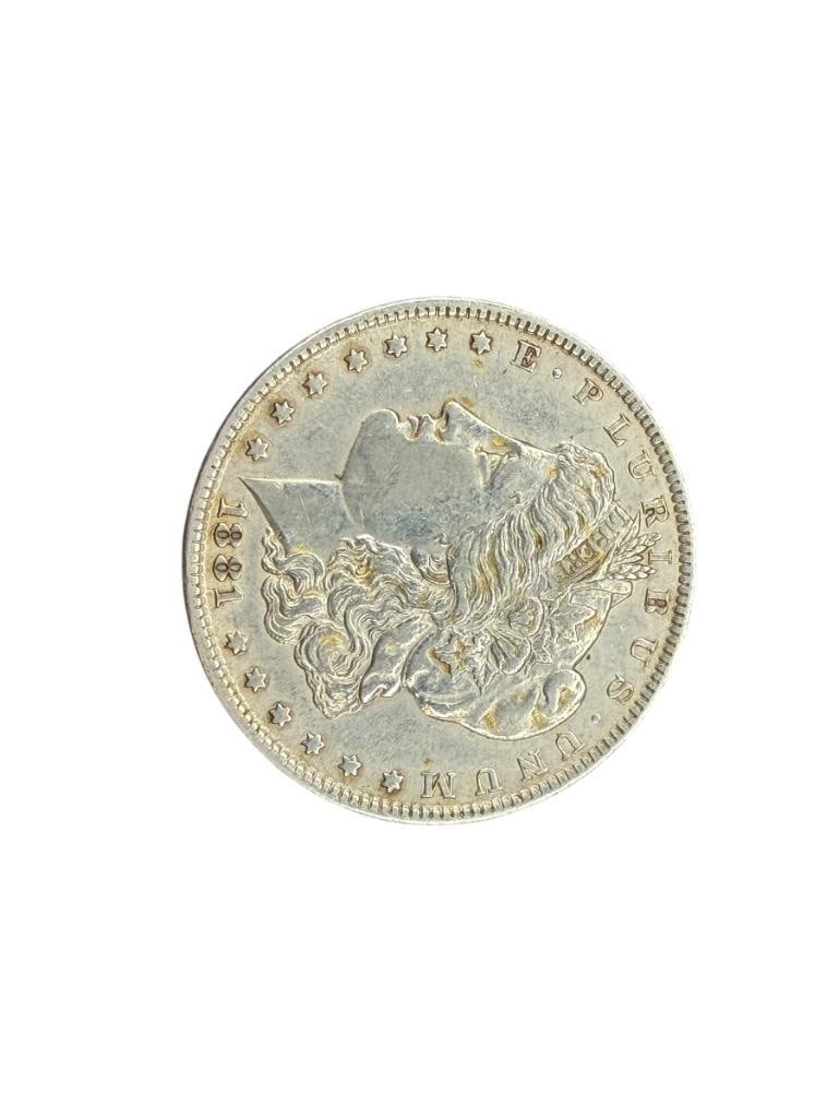 1881 U.S. MORGAN SILVER DOLLAR: 90% SILVER