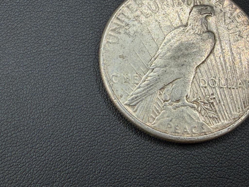 1923-S U.S. PEACE SILVER DOLLAR - 6