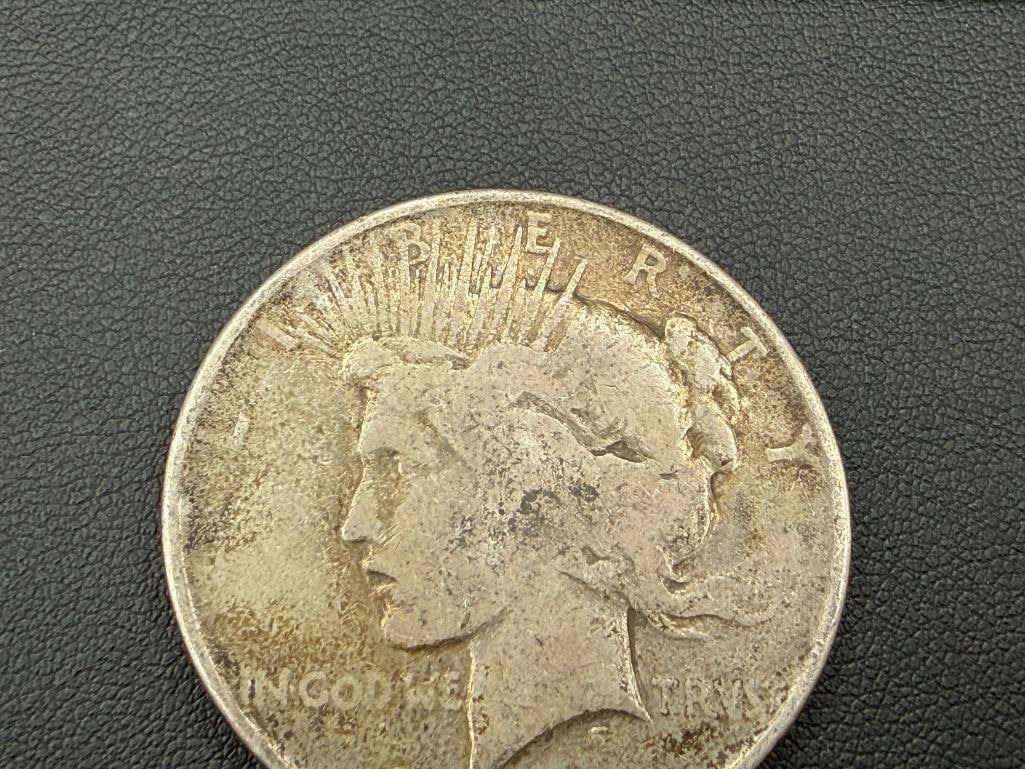 1922 AND 1923 U.S. PEACE SILVER DOLLARS CUT IN HALF AND WELDED BACK TOGETHER - 2