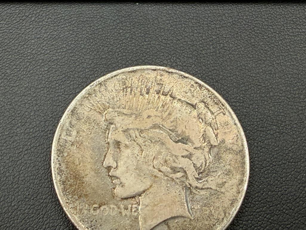 1922 AND 1923 U.S. PEACE SILVER DOLLARS CUT IN HALF AND WELDED BACK TOGETHER - 5