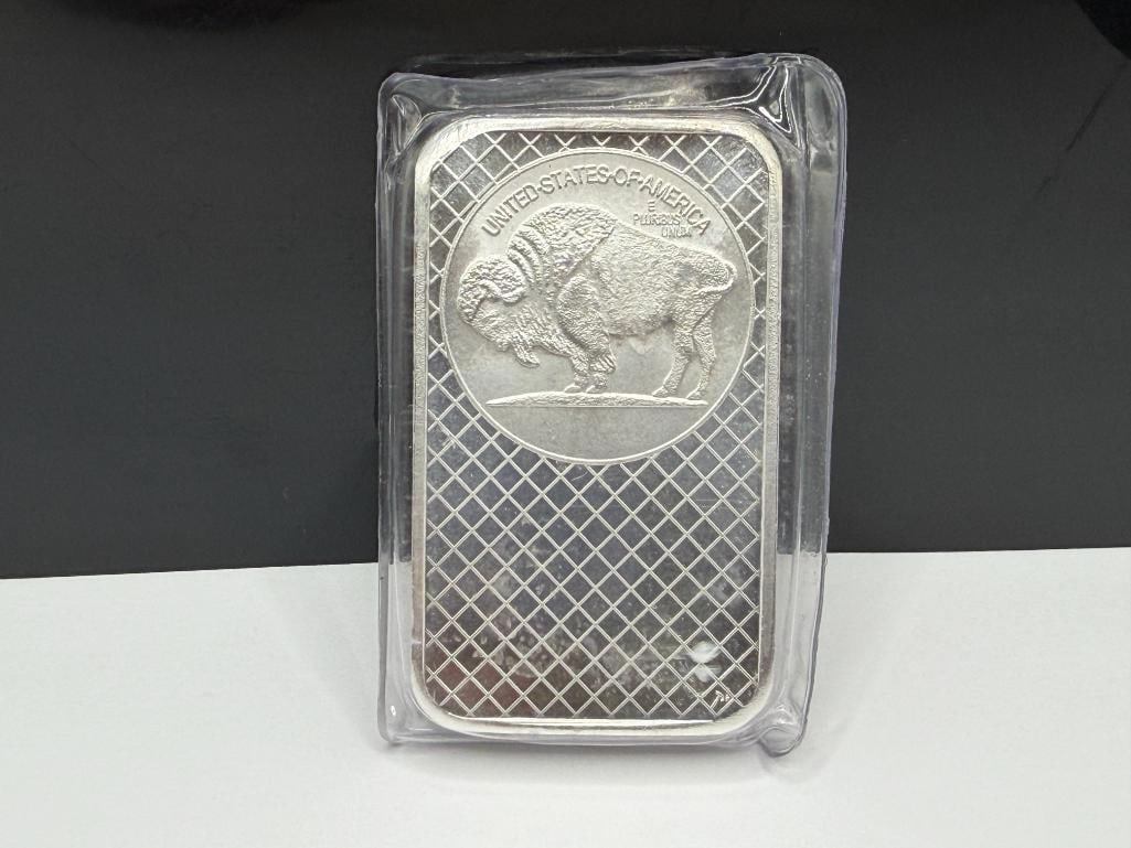 5 TROY OUNCE .999 FINE SILVER BAR FEATURING BUFFALO NICKEL DESIGN - 4