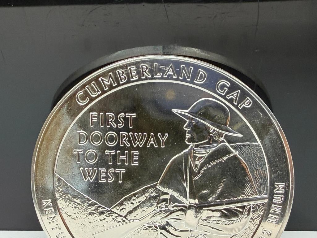 FIVE TROY OUNCE .999 FINE SILVER 2016 KENTUCKY STATEHOOD QUARTER DESIGN ROUND - 2