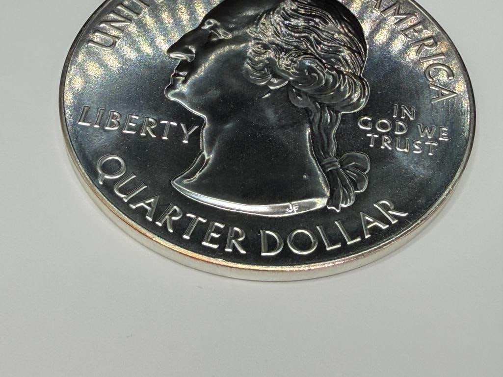 FIVE TROY OUNCE .999 FINE SILVER 2016 KENTUCKY STATEHOOD QUARTER DESIGN ROUND - 7