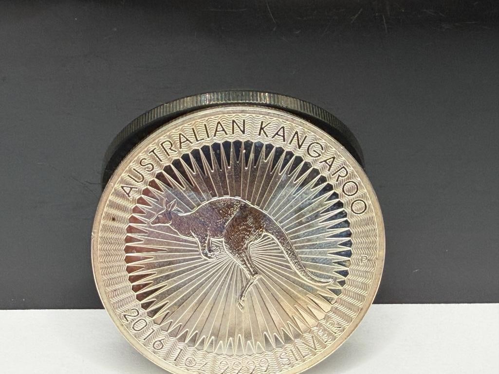 2016 AUSTRAILIAN KANGAROO .999 FINE SILVER AUSTRAILAIN DOLLAR - 2