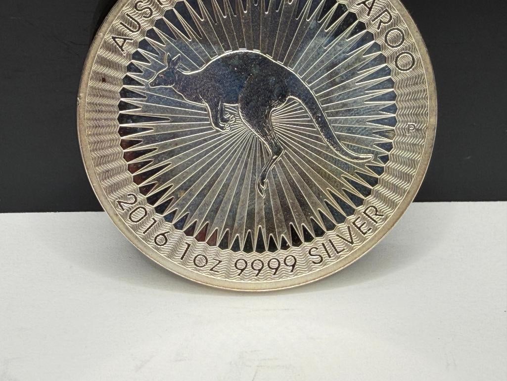 2016 AUSTRAILIAN KANGAROO .999 FINE SILVER AUSTRAILAIN DOLLAR - 3