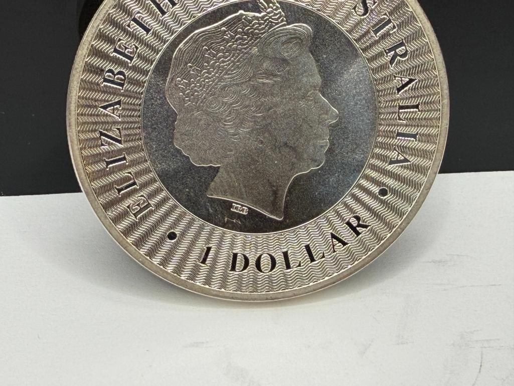 2016 AUSTRAILIAN KANGAROO .999 FINE SILVER AUSTRAILAIN DOLLAR - 6