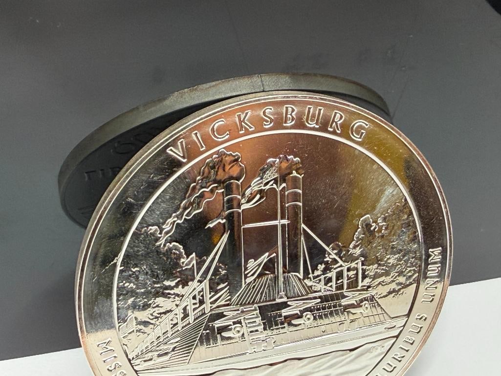 FIVE TROY OUNCE .999 FINE SILVER 2011 MISSISSIPPI STATEHOOD QUARTER DESIGN ROUND - 2