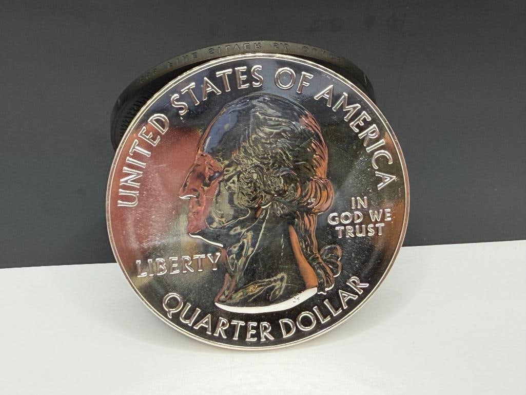 FIVE TROY OUNCE .999 FINE SILVER 2011 MISSISSIPPI STATEHOOD QUARTER DESIGN ROUND - 5
