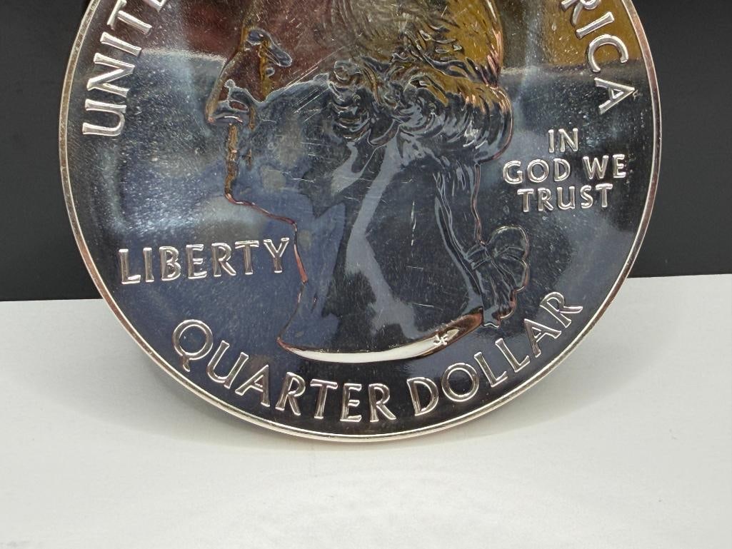 FIVE TROY OUNCE .999 FINE SILVER 2011 MISSISSIPPI STATEHOOD QUARTER DESIGN ROUND - 7