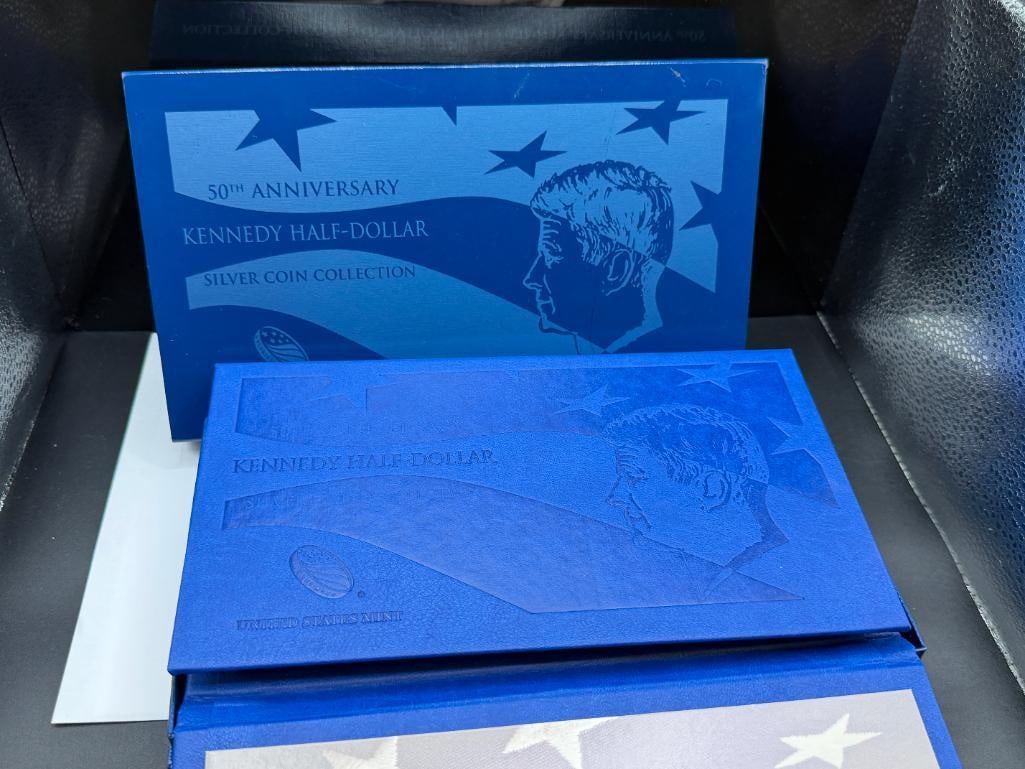 2014 U.S. 50TH ANNIVERSARY KENNEDY HALF-DOLLAR SILVER COIN COLLECTION FEATURING FOUR HALF DOLLARS - 9