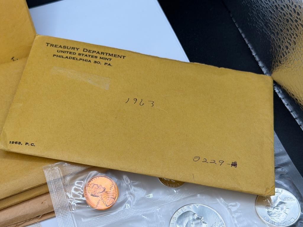 EIGHT U.S. MINT PROOF SETS INCLUDING TWO 1961, TWO 1962, TWO 1963, AND TWO 1964 - 13