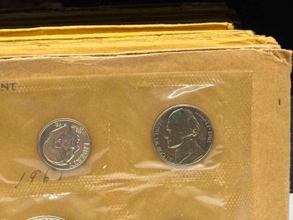 EIGHT U.S. MINT PROOF SETS INCLUDING TWO 1961, TWO 1962, TWO 1963, AND TWO 1964 - 3