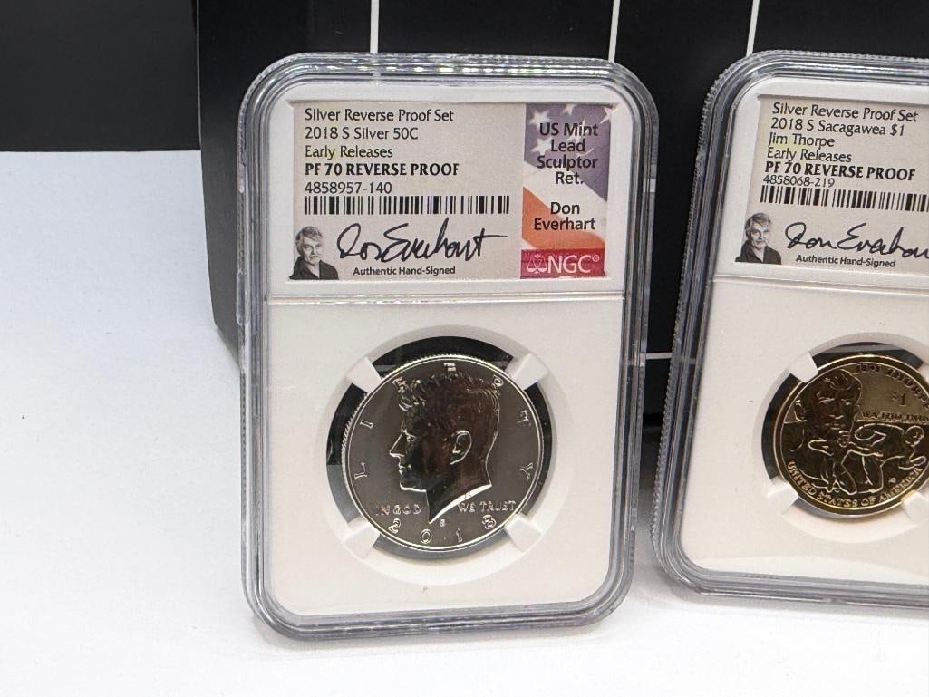 NATIONWIDE COIN & BULLION RESERVE COIN SET INCLUDING 2018-S SILVER REVERSE PROOF SET - 3