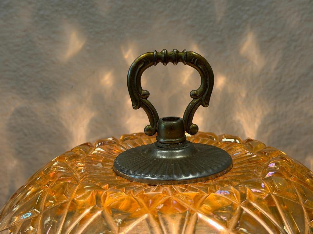VINTAGE MICHELOTTI 4-TIER CRYSTAL TEAR DROP BUDOIR / PARLOR LAMP MADE IN HOLLAND CIRCA 1950'S - 5