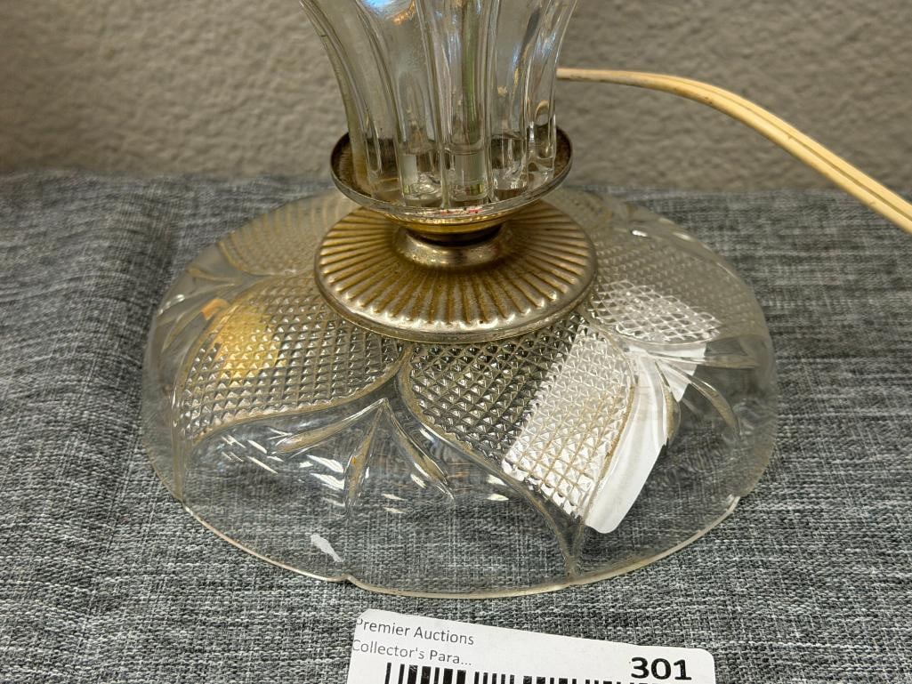 VINTAGE MICHELOTTI 4-TIER CRYSTAL TEAR DROP BUDOIR / PARLOR LAMP MADE IN HOLLAND CIRCA 1950'S - 6