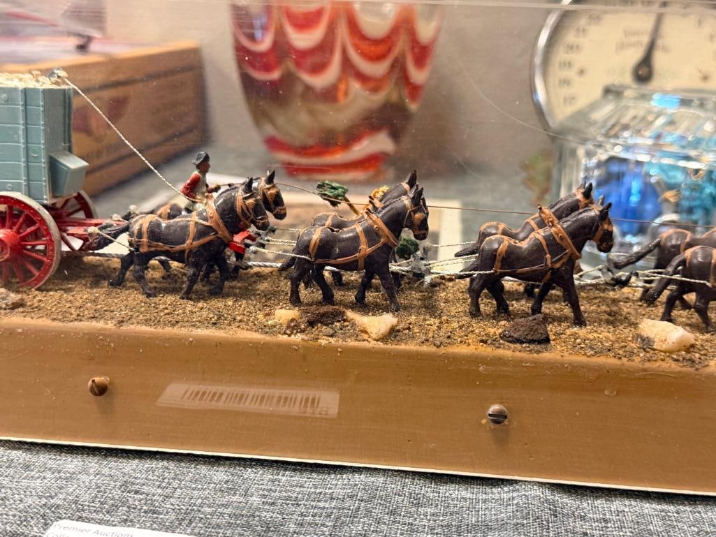 20TH CENTURY VINTAGE PLASTIC KIT MODEL OF A 20 MULE PULL TEAM - 7